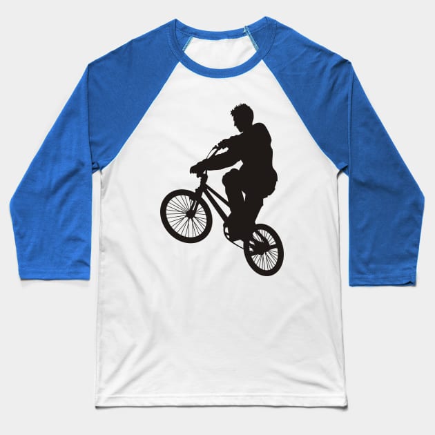 Bicycle Rider Baseball T-Shirt by sifis